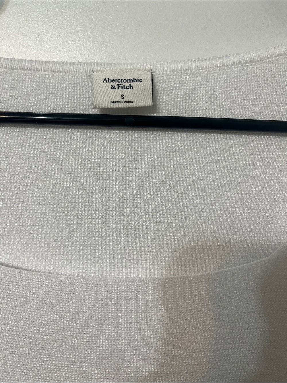 Abercrombie & Fitch White Square Neck Long Sleeve Top - Picture 2 of 3